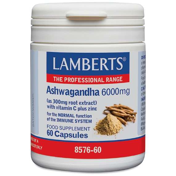 Lamberts 6000mg Ashwagandha 60 Capsules Supplement