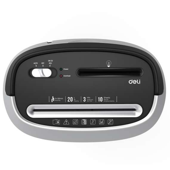 DELI E9948 CROSS-CUT PAPER SHREDDER, 3 image