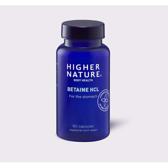 Higher Nature Betaine HCL 300mg 90 Capsules Supplement