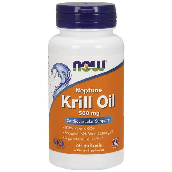 Now 500mg Neptune Krill Oil 60Softgels Supplement