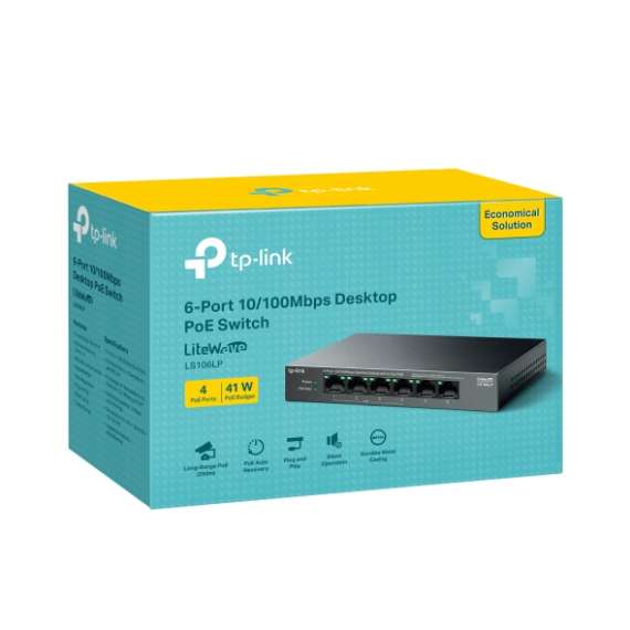 TP-Link TL-LS106LP 6 Port Ethernet Desktop Unmanaged Switch, 2 image