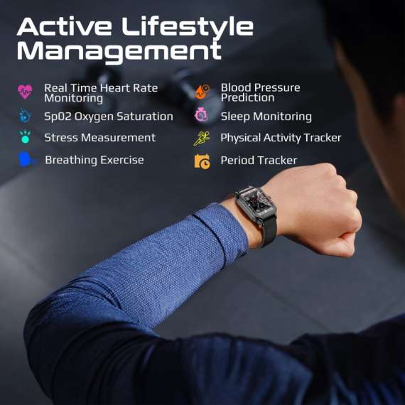 Promate 1.78" Curved AMOLED Fitness Tracker Smartwatch, 3 image