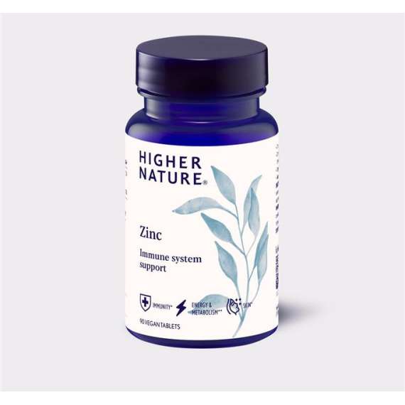 Higher Nature Zinc 20mg plus Copper 90 Vegan Tablets Supplement, 2 image