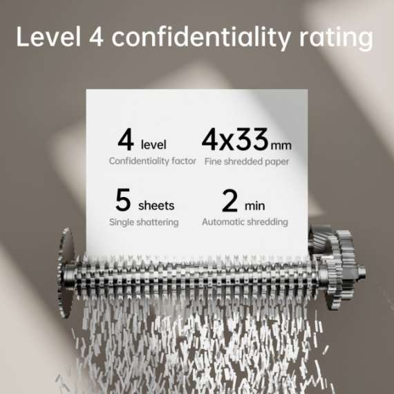 DELI T014 CROSS-CUT PAPER SHREDDER, 3 image