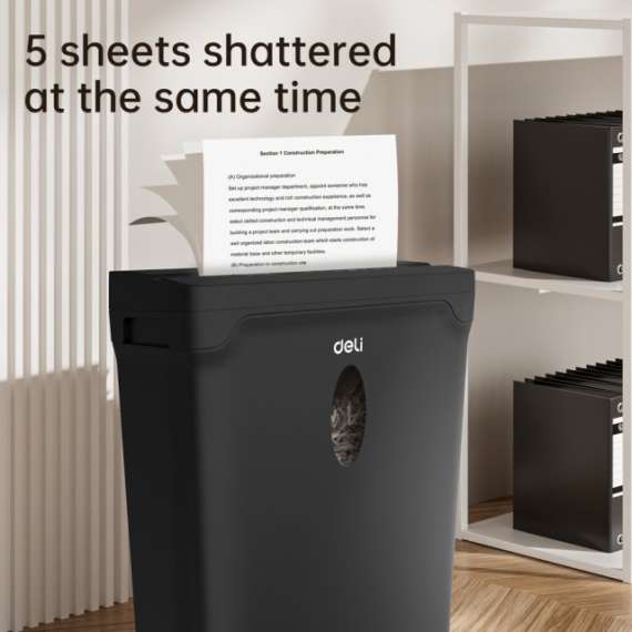DELI T014 CROSS-CUT PAPER SHREDDER, 4 image