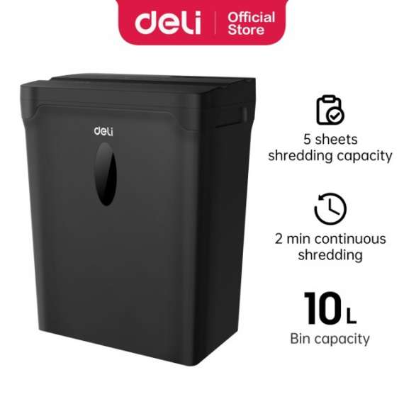 DELI T014 CROSS-CUT PAPER SHREDDER, 2 image