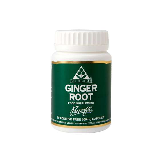 BioHealth 500mg Ginger Root 60 Capsules Supplement