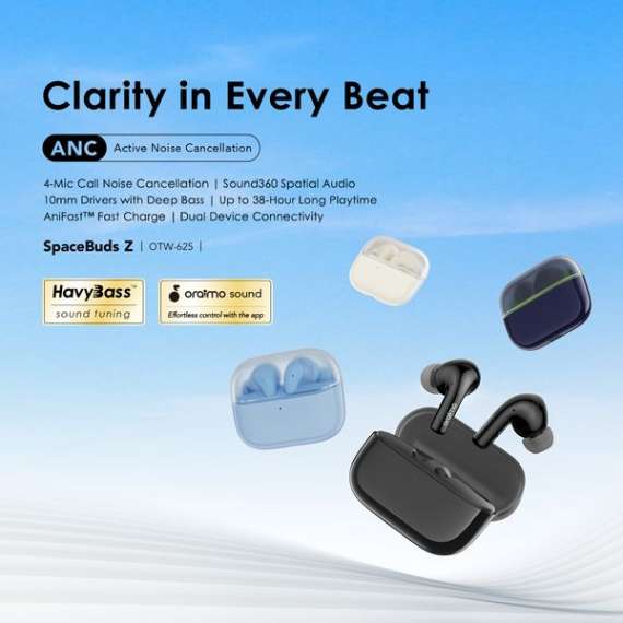Oraimo SpaceBuds Z ANC True Wireless Earbuds, 2 image