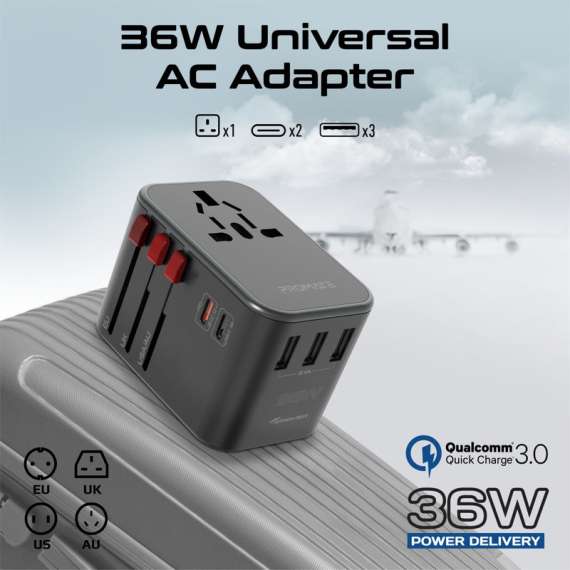 Promate 7-in-1 Charging Travel Kit, 4 image