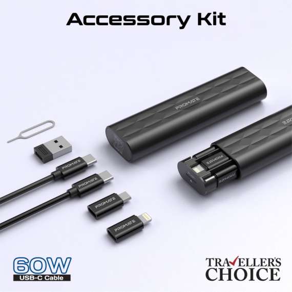 Promate 7-in-1 Charging Travel Kit, 8 image