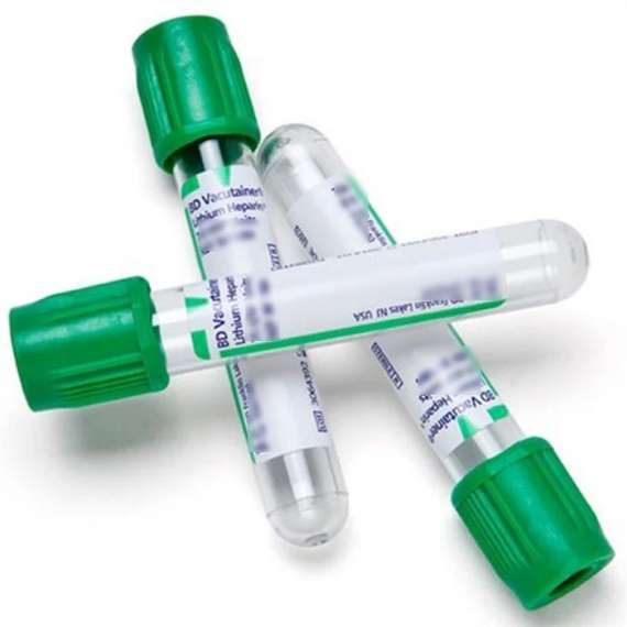 BD Lithium Heparin 100Pack Blood Collection Vacutainer Tubes, Draw Volume: 2ml