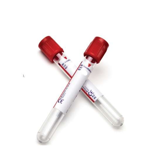 BD Vacutainer Serum Red Top 100Pack Blood Collection Tubes, Draw Volume: 4ml