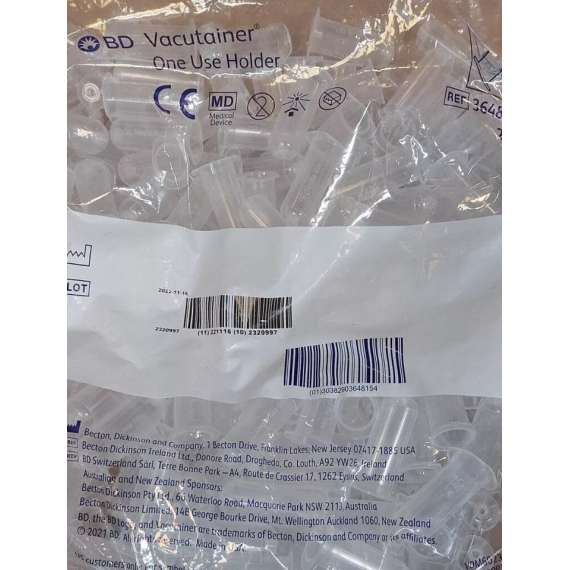 BD 250Pack One Use Vacutainer Holder, 2 image