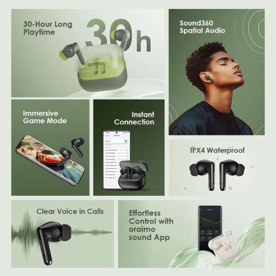 Oraimo SpaceBuds Neo True Wireless Earbuds, 4 image