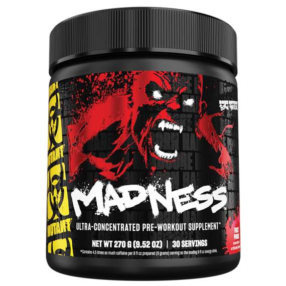 Mutant Madness 30Servings PreWorkout Supplement, Flavor: Fruit Punch