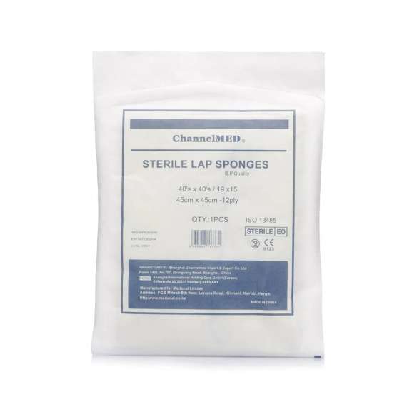 ChannelMed 10Piece 45cm by 45cm Sterile Lap Sponges