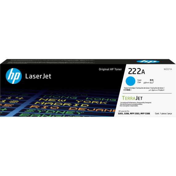 HP 222A Cyan Original LaserJet Toner Cartridge