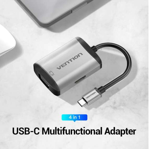 Vention Type-C to HDMI/VGA/USB3.0/PD Converter, 2 image