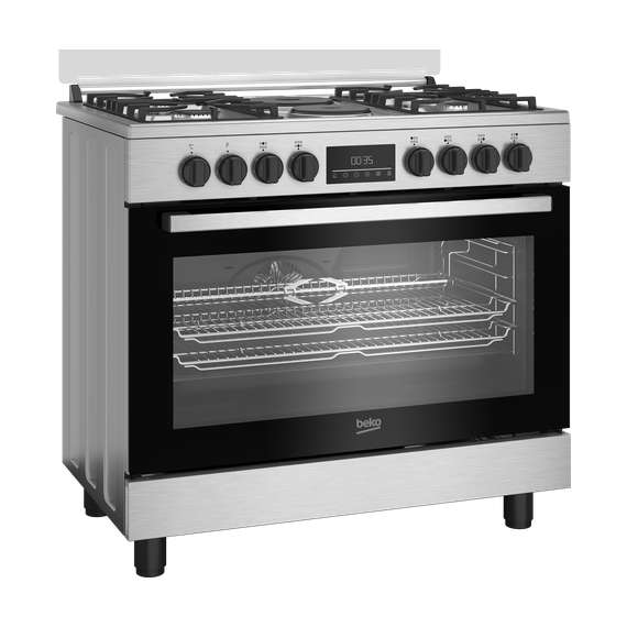 Beko BGM 21225 EX 4 Gas 2 Electric 90 CM Cooker, 2 image