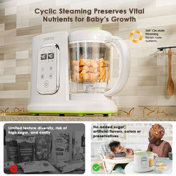 Oraimo SmartBabyFoodMaker 1000ml Baby Food Maker, 8 image