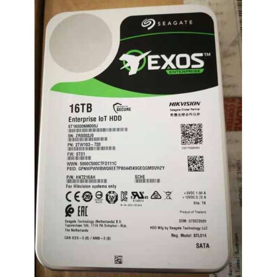 Hikvision DS-AIoT HDD HK7216AH/16T*1 16TB Hard Drive