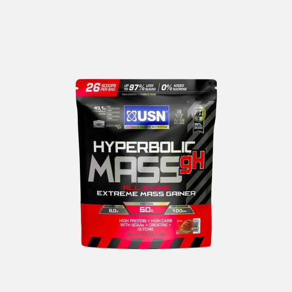 USN 2kg Hyperbolic Mass All In One Mass Extreme Gainer Supplement, Flavor: Dutch Chocolate