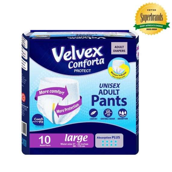 Velvex Conforta Four Pack Adult Pants, Product Size: Large (L)