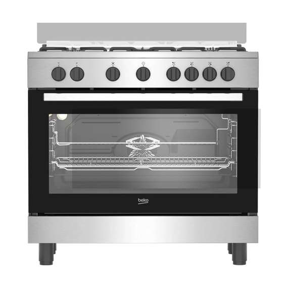 Beko BGM 12125 EX 4 Gas 1 WOK Burner 90cm Cooker