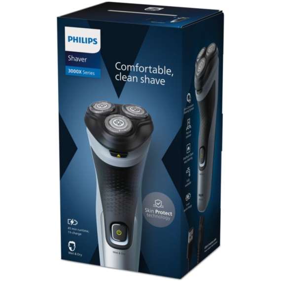 Philips Shaver 3000X X3063 Wet and Dry Electric Shaver, 2 image