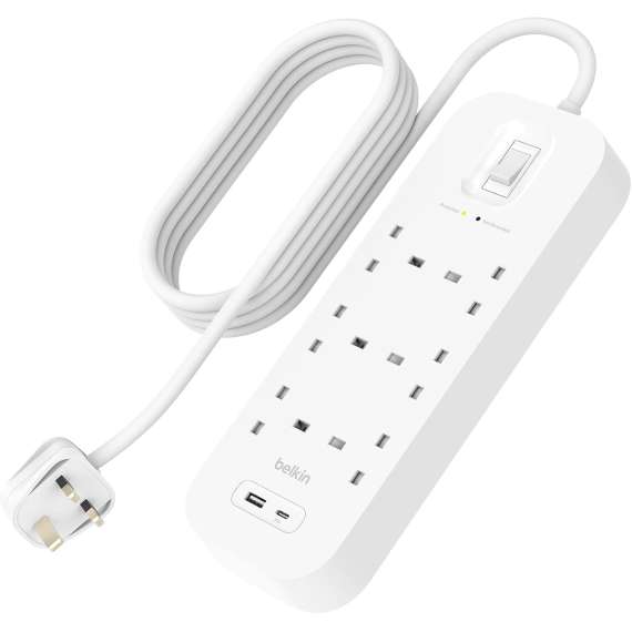 Belkin 6 Way Surge Protector Extension Cable