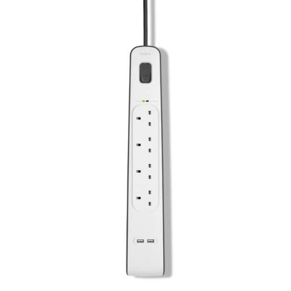 Belkin 2.4 Amp USB Charging 4 Way Surge Protector Extension Cable