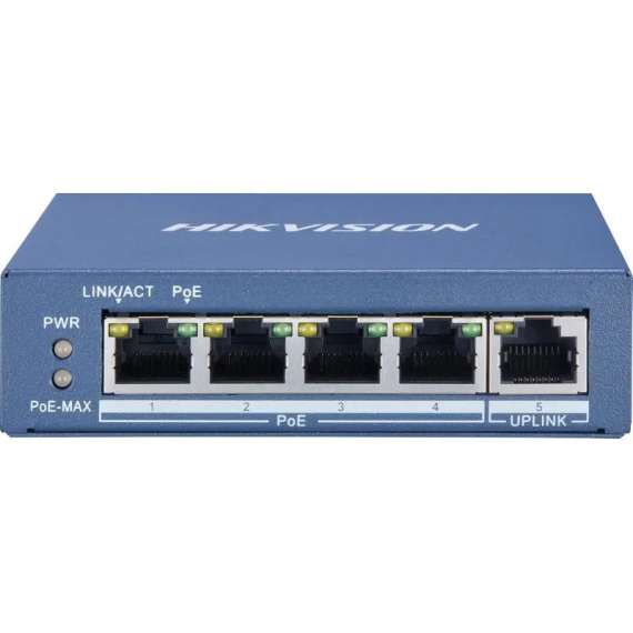 Hikvision DS-3E0505P-E/M 4 Port Gigabit Unmanaged POE Switch