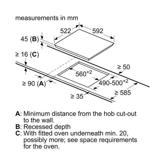 Bosch PKE611BA2E 4 60CM Electric Ceramic Hob, 3 image
