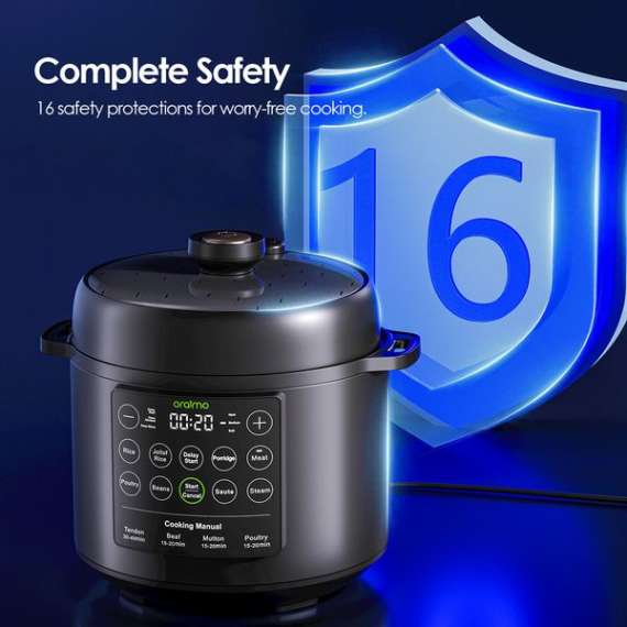 Oraimo TenderPot 6L 1000W Electric Pressure Cooker, 7 image