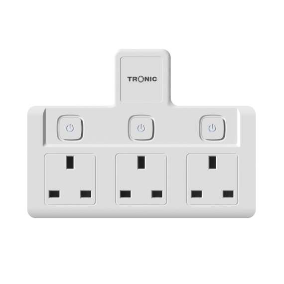 Tronic EC 7233-BS 13A 3-Gang UK Socket Adaptor