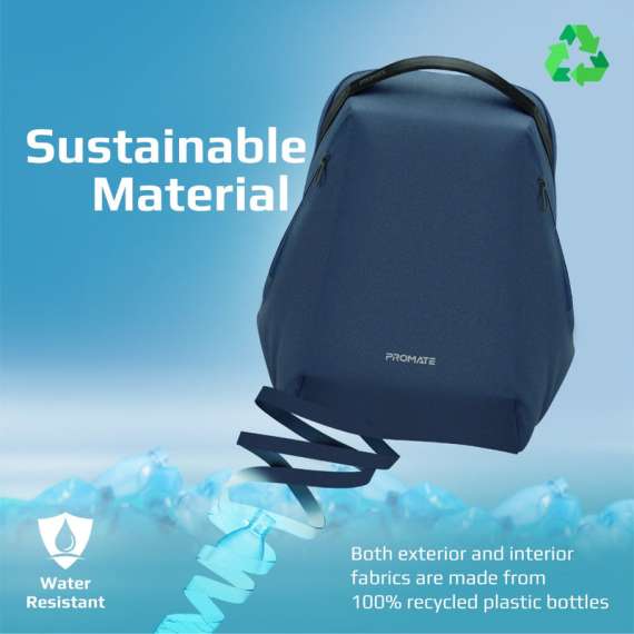 Promate EcoPack-BP 15.6"Sustainable Lightweight BackPack, 2 image