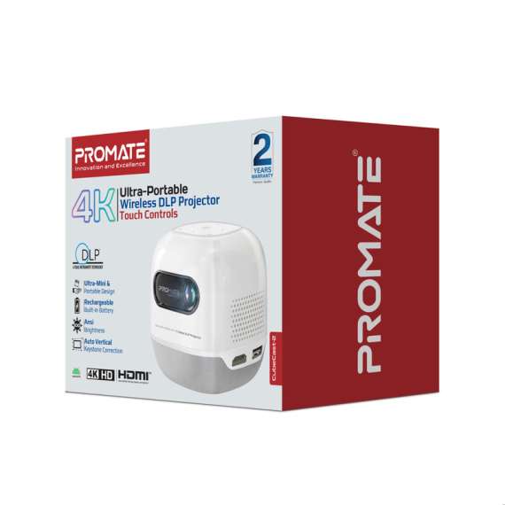Promate 4K Ultra-Portable Wireless DLP Projector, 2 image