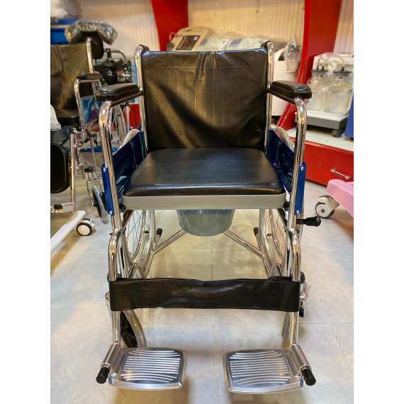 Dayang DY2609 Fixed Armrest Standard Commode Wheelchair, 3 image
