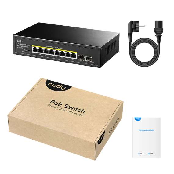 Cudy GS1008PS2  8 Port Gigabit PoE+ Switch with 2 Gigabit SFP Slots, 2 image