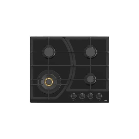 Mika MGH63406FBGW 60cm 4 Gas with WOK Built-In Gas Hob