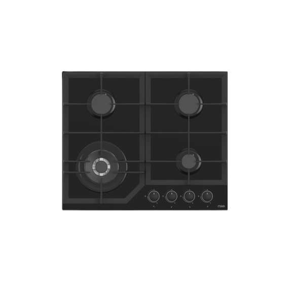 Mika MGH62404FBGW 60cm 4 Gas with WOK  Built-In Gas Hob