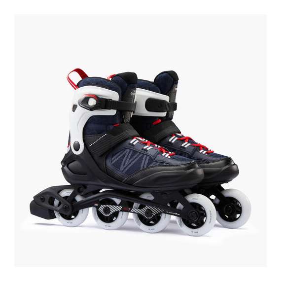 Oxelo Fit500 Adult Inline Fitness Skates, Product Colour: Blue/Red, Shoe Size: 44