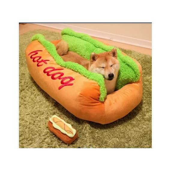 Hot Dog Bed Warm Pet Bed, Size: Small