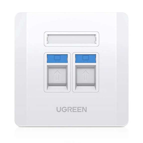 UGREEN Dual Port Wall Plate