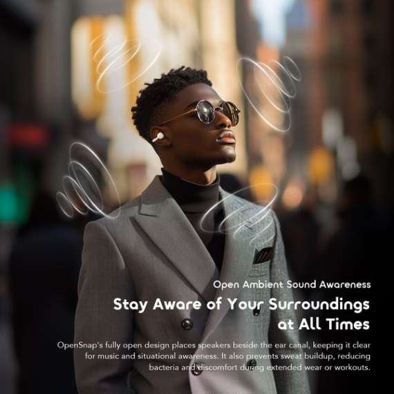 Oraimo OpenSnap Clip-On True Wireless Earbuds, 6 image