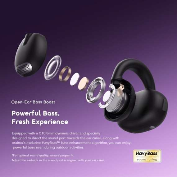Oraimo OpenSnap Clip-On True Wireless Earbuds, 7 image