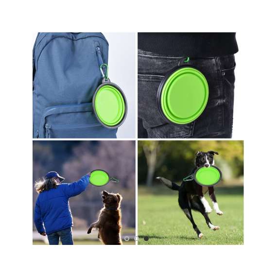Foldable Silicone Dog Bowl, 2 image