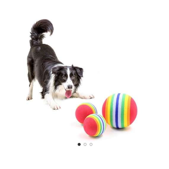 Rainbow Rubber Ball cat and dog Toy