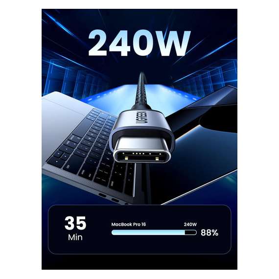 UGREEN L701 240W USB-C to USB-C 2m Charging Cable, 2 image