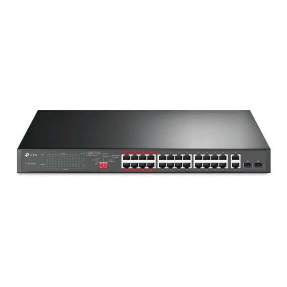 TP-Link TL-SL1226P 24Port Ethernet + 2-Port Gigabit Unmanaged PoE+ Switch
